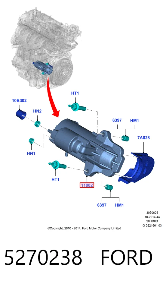 5270238 Ford Стартер автомобиля