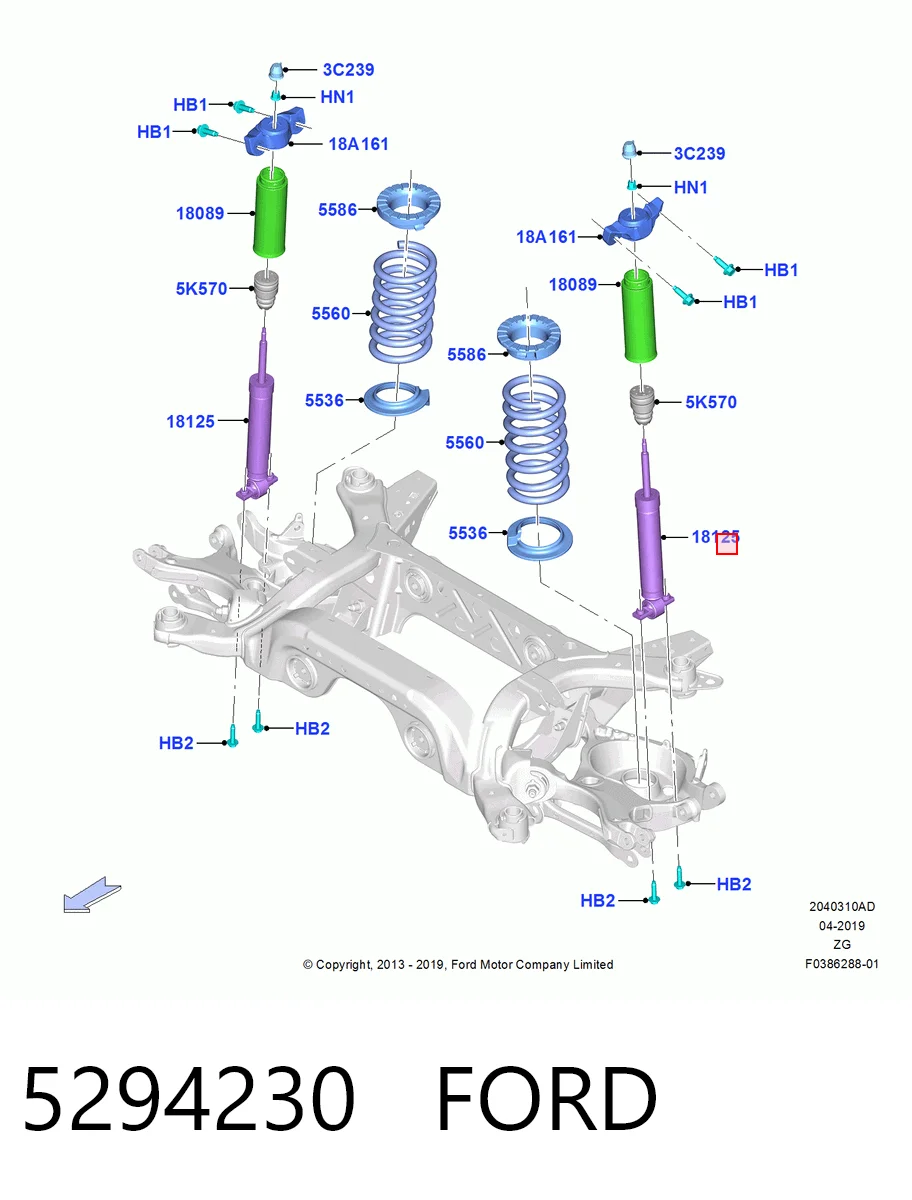  Амортизатор задний Ford Mustang 6