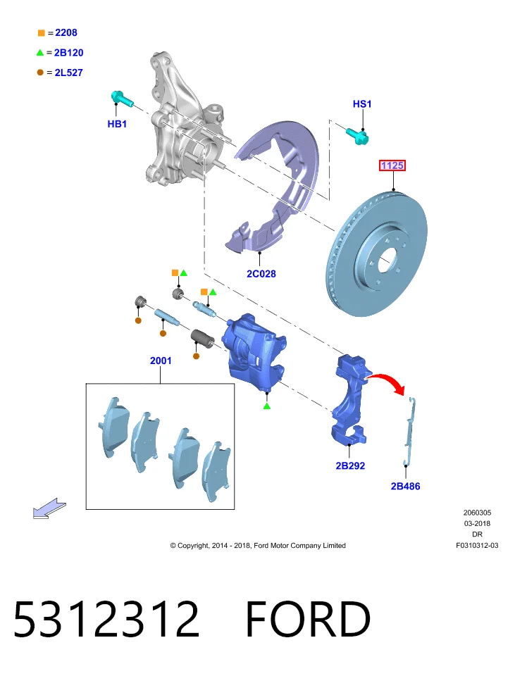 5312312 Ford Диск тормозной передний