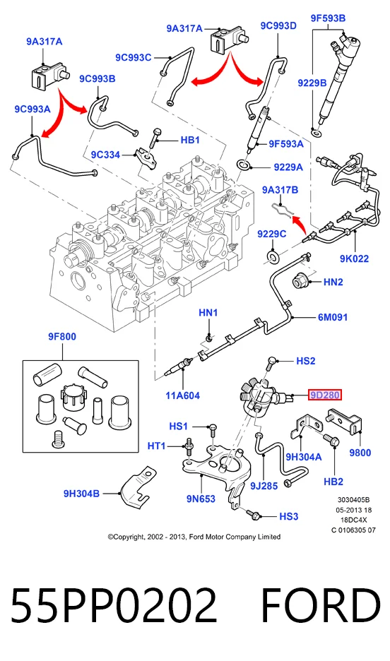 55PP0202 Ford Манометры