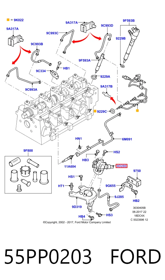 55PP0203 Ford Манометры
