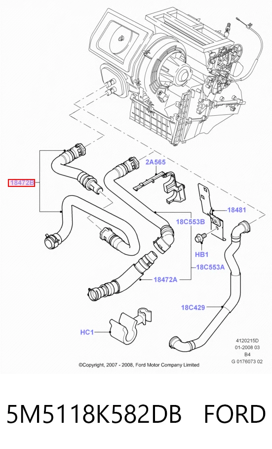  Патрубок системы охлаждения Ford C-Max 
