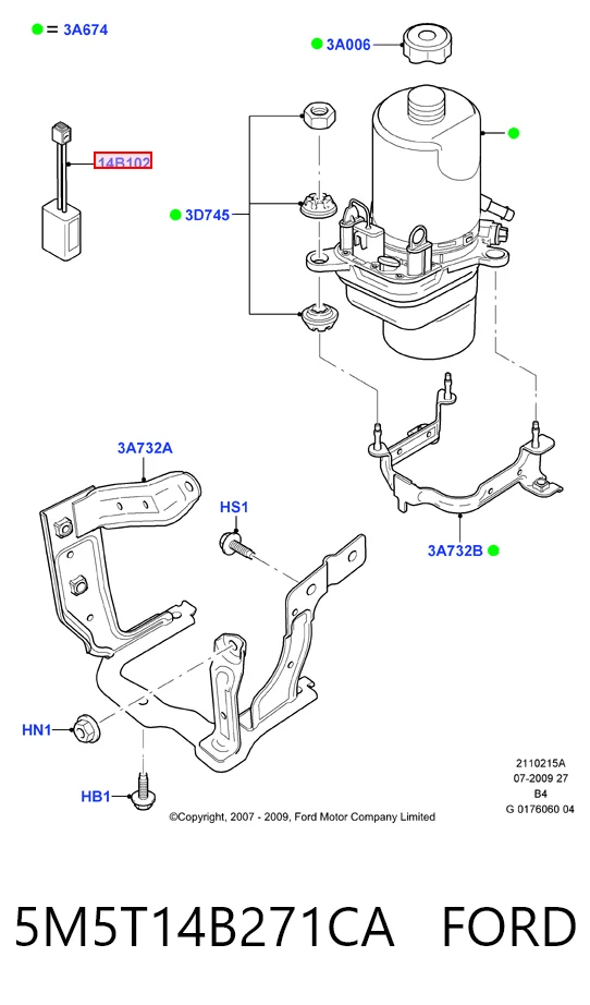 5M5T14B271CA Ford ГУР руля