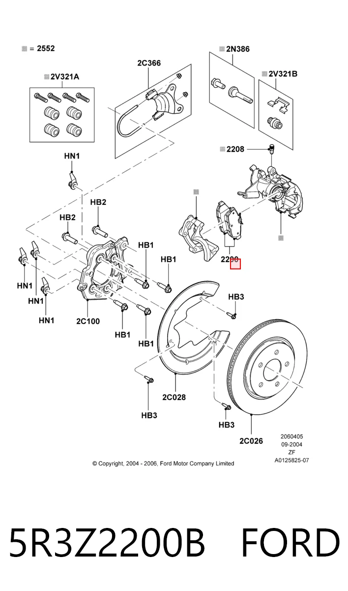 5R3Z2200B Ford Колодки тормозные дисковые комплект