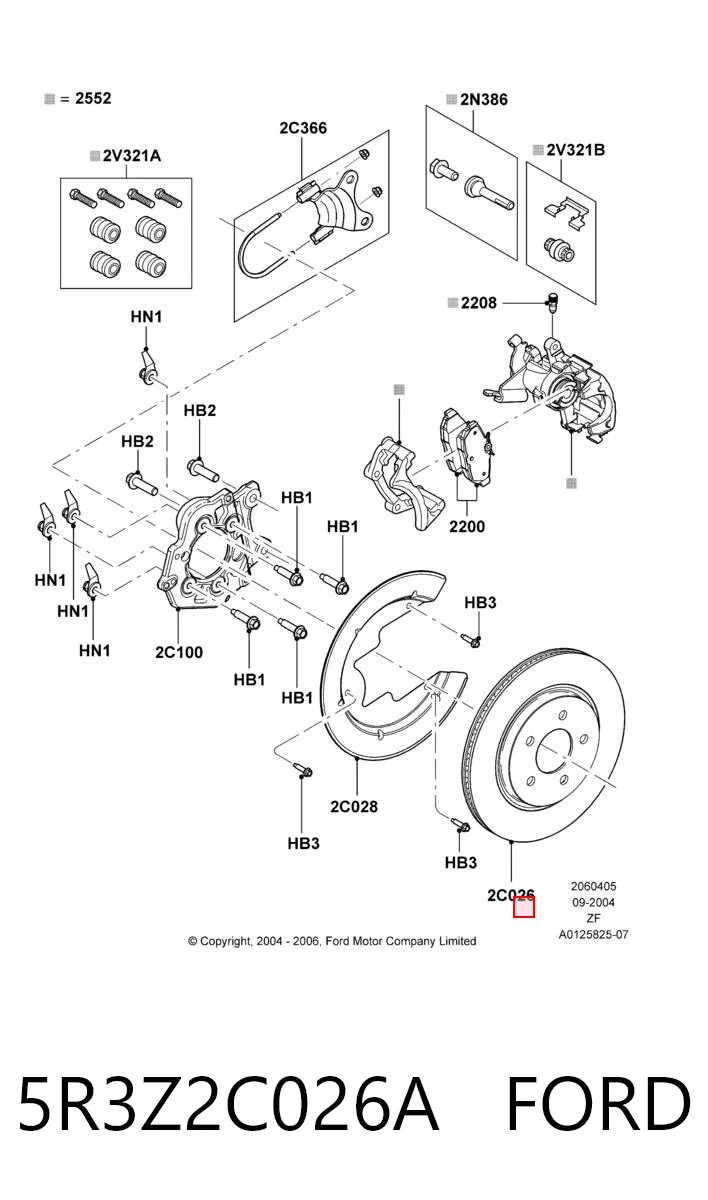5R3Z2C026A Ford Дисковый тормоз