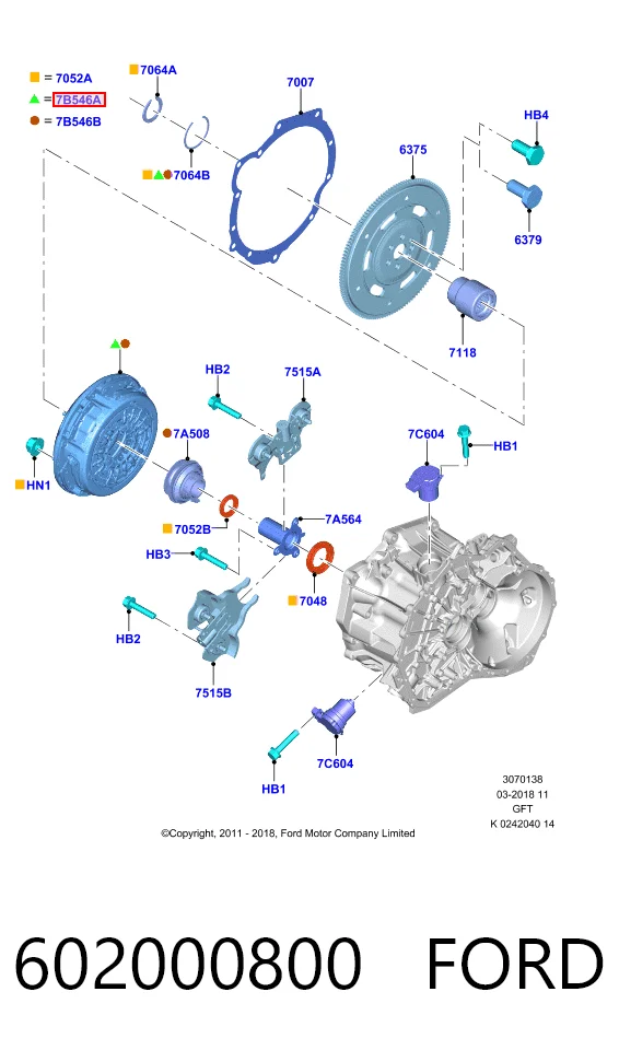 602000800 Ford Сцепление в сборе