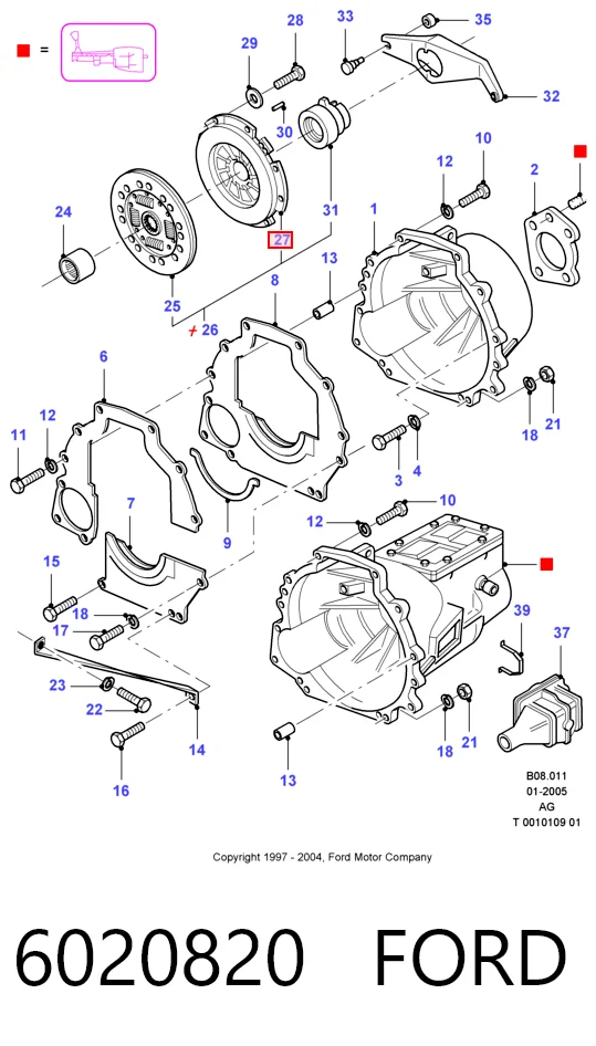  Корзина сцепления Ford Sierra 1