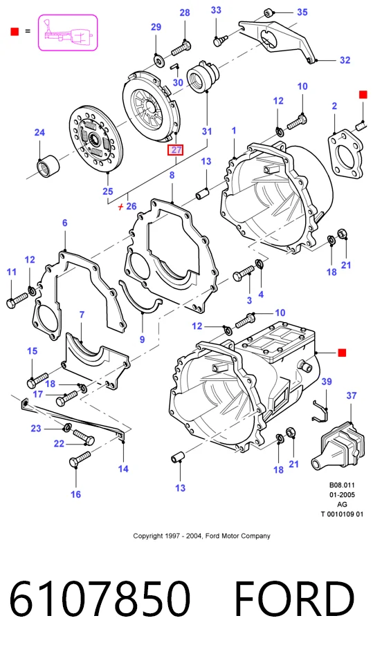 Нажимной диск сцепления на Ford Sierra I GBC