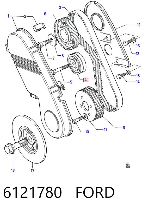  Ролик ГРМ Ford Fiesta 
