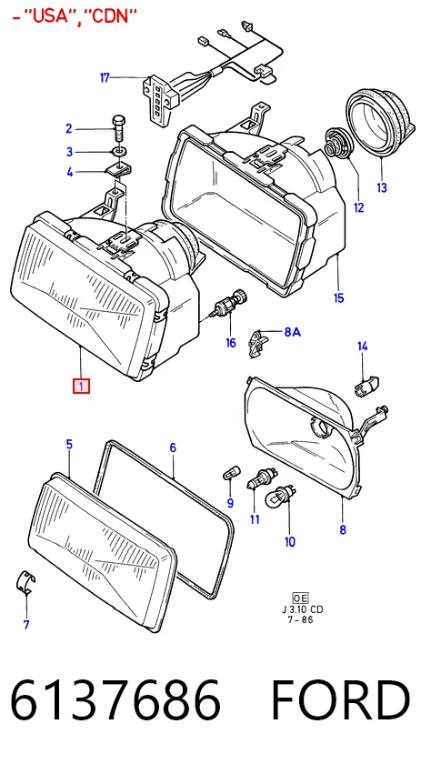 Фара на Ford Sierra I GBC