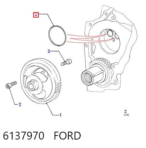 6137970 Ford Полуось передняя левая
