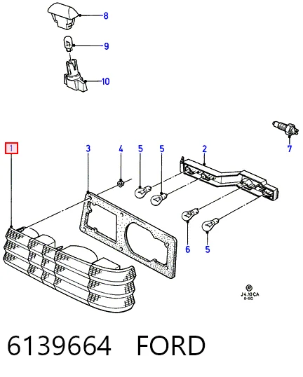 Фонарь задний левый Ford Escort 3 GAA, AWA, ABFT, AVA
