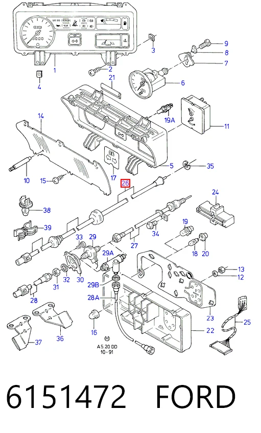 6151472 Mercedes Тросик спидометра
