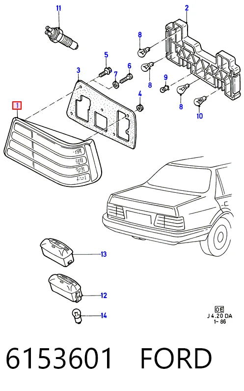 Фонарь задний правый Ford Orion 2 AFF
