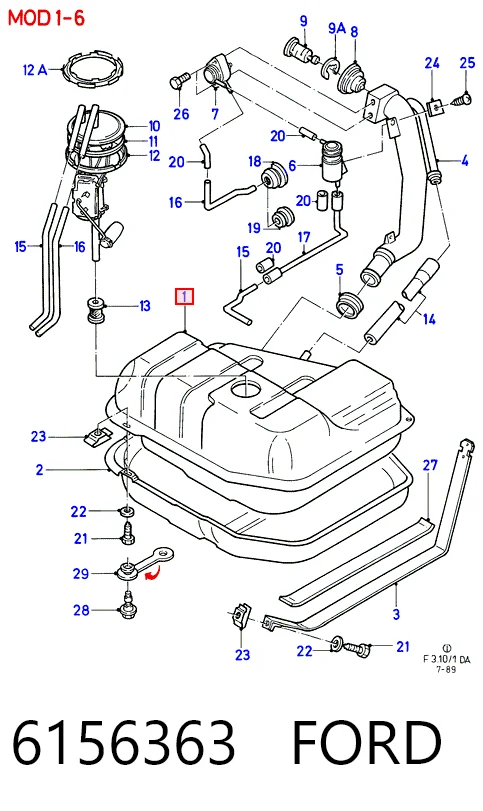 Бак топливный на Ford Orion II AFF