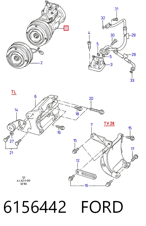 Компрессор хладагента на Ford Granada  GU