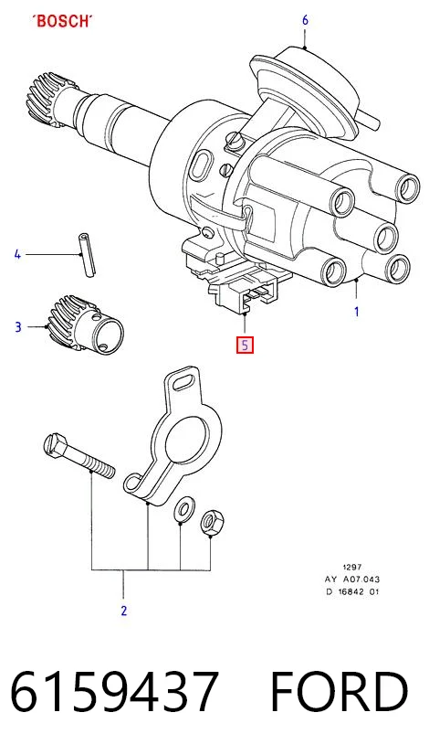 6159437 Ford Коммутатор системы зажигания