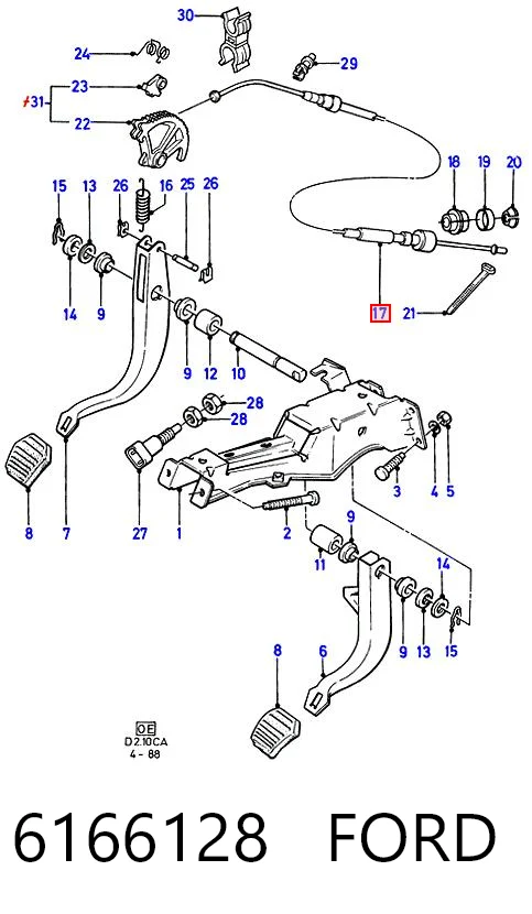 Тросик сцепления DP Group CP3204