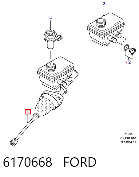 Купить GA9743400 Mazda Главный тормозной цилиндр