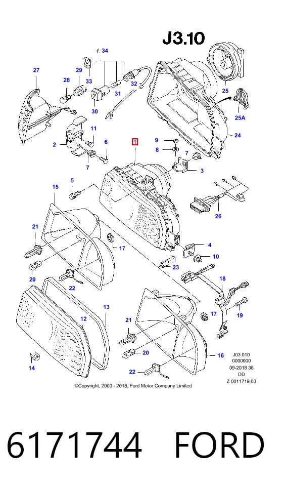 Фара передняя правая на Ford Sierra II GBG, GB4