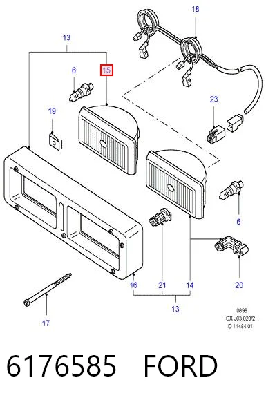 Фара противотуманная левая Ford Fiesta GFJ