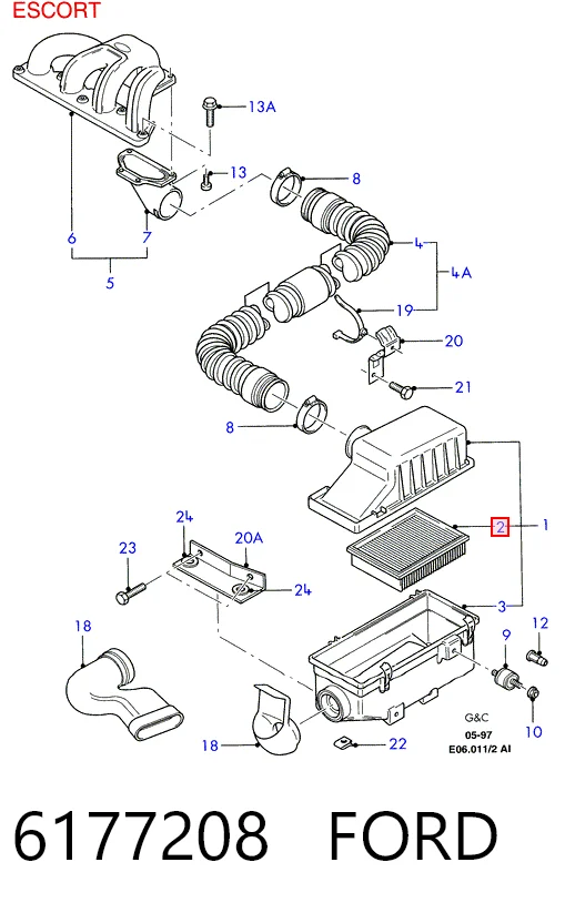  Воздушный фильтр Ford Orion 2