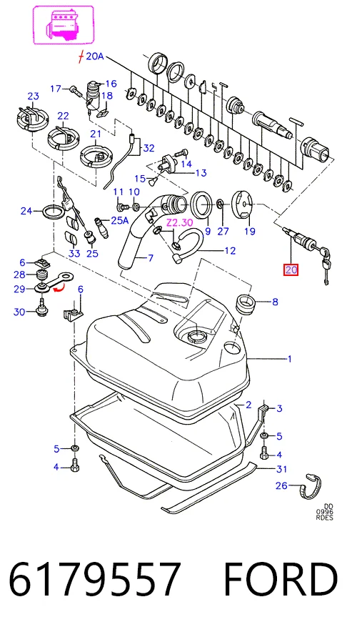 Пробка топливного бака Ford Fiesta Mk3 хэтчбек (GFJ) (1989 - 1995) цена, от 24.34 USD