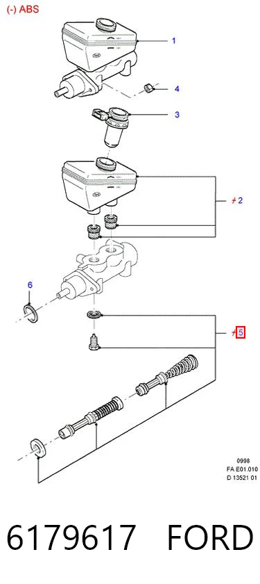 Ремкомплект тормозного цилиндра на Renault Laguna III BT0, BT1