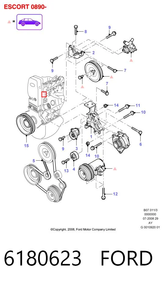  Натяжитель приводного ремня Ford Transit 4