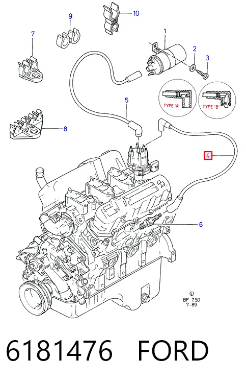 Провода зажигания Ford Sierra I хэтчбек (GBC) (1982 - 1987) цена, от 35.01 USD