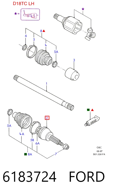 Купить ШРУС наружный передний Форд Эскорт VII GAL, AAL, ABL