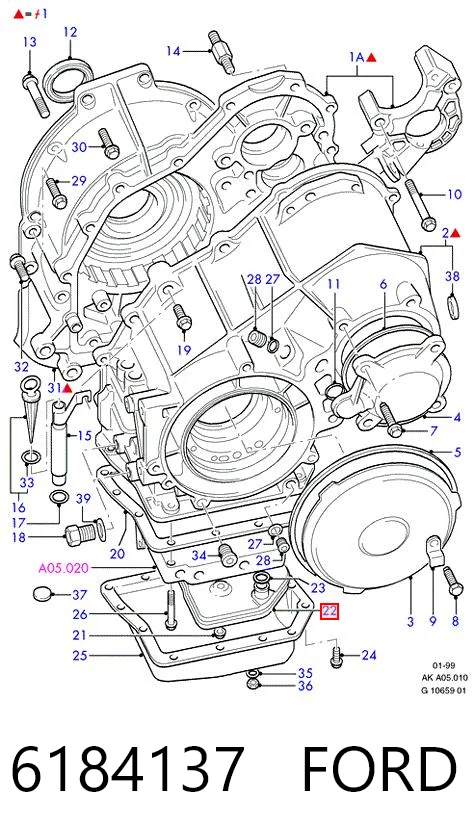 Масляный фильтр АКПП на Ford Fiesta COURIER J5S, J3S