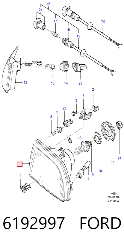  Правая фара Ford Fiesta 