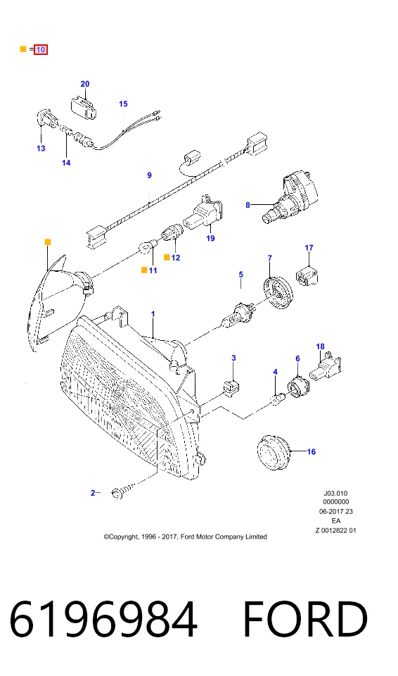  Поворотник левый Ford Orion 3