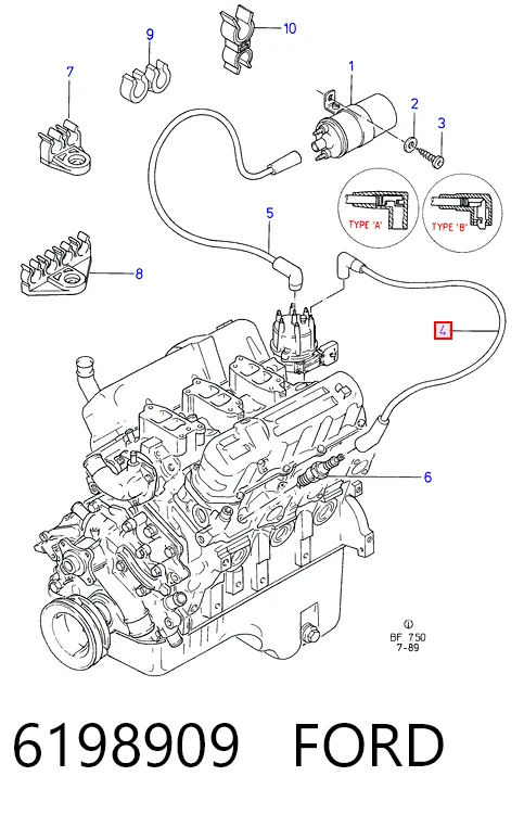 Провода зажигания Ford Sierra I хэтчбек (GBC) (1982 - 1987) цена, от 35.01 USD