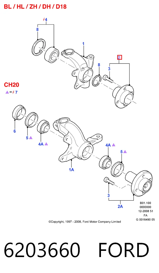 Ступицы передних колес Ford Orion III седан (GAL) (1990 - 1993) цена, от 17.14 USD