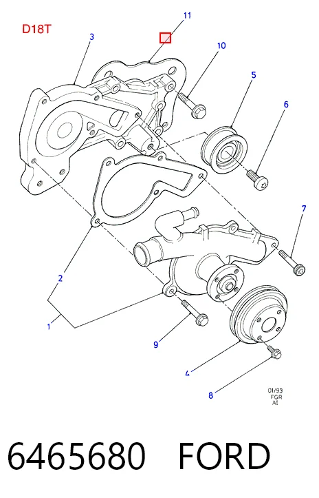  Прокладка впускного коллектора Ford Escort 7