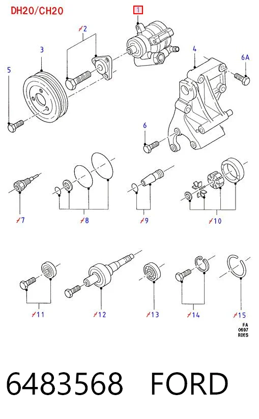 ГУР руля на Ford Sierra I GBC