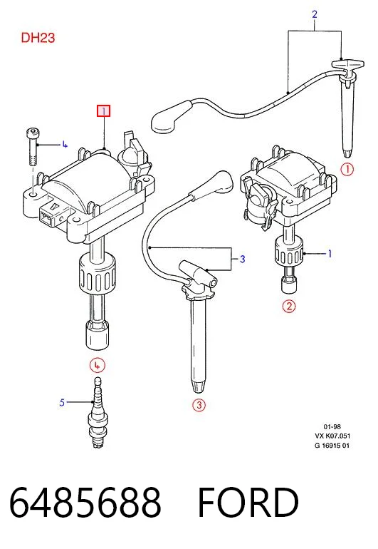 6485688 Ford Катушка зажигания