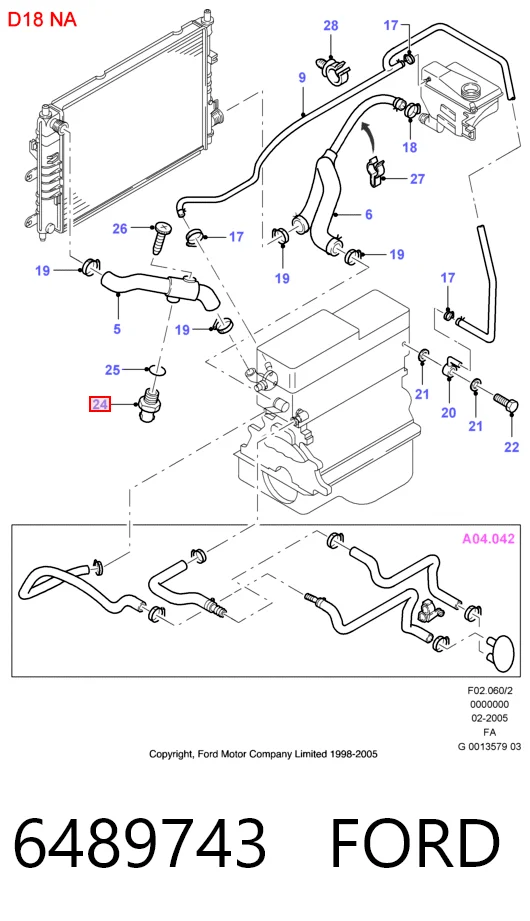  Датчик включения вентилятора Ford Escort 