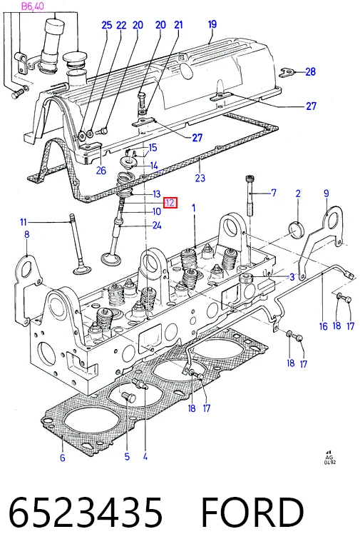 Маслосъемный сальник клапана впуск/выпуск Ford Escort IV хэтчбек (GAF, AWF, ABFT) (1985 - 1990) цена, от 1.19 USD