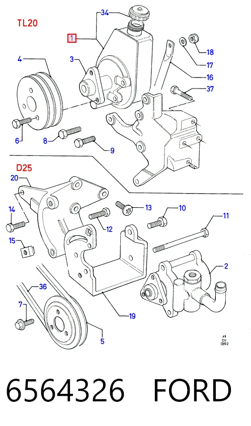 Насос гидравлики Ford Transit III фургон (V) (1977 - 1986) цена, от 70.62 USD