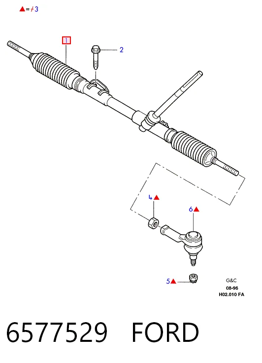 6577529 Ford Управление рулевое в сборе