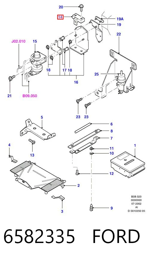 6582335 Ford Датчик давления воздуха