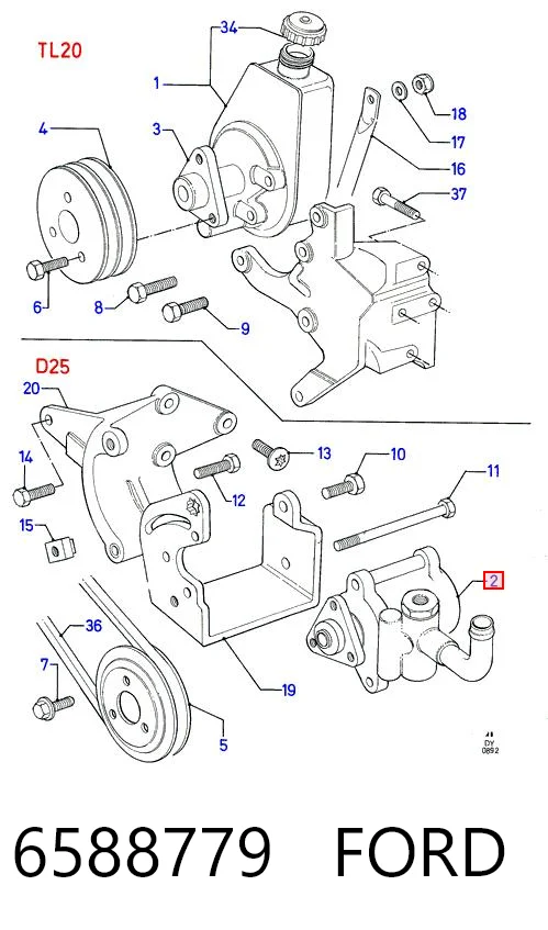 6588779 Ford ГУР руля