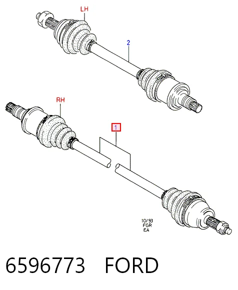 Привод передний правый Ford Escort VII хэтчбек (GAL, AAL, ABL) (1995 - 1998) цена, от 68.35 USD