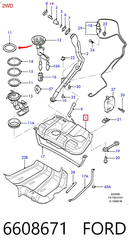 Бак топливный на Ford Escort V GAL