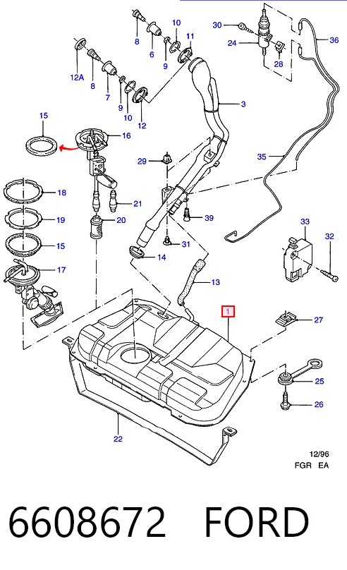 Бак топливный на Ford Escort VII GAL, AAL, ABL