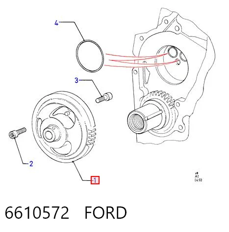 6610572 Ford Масляный насос двигателя