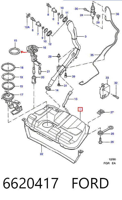 Бак топливный на Ford Escort VI GAL